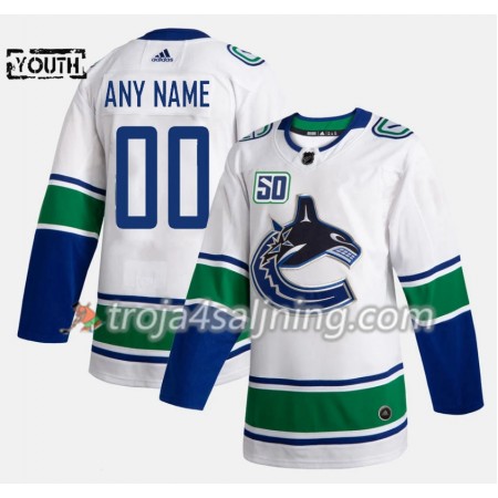 Vancouver Canucks tröja Customized 50th Anniversary 2019-2020 Adidas Vit Authentic - NHL Tröjor Barn